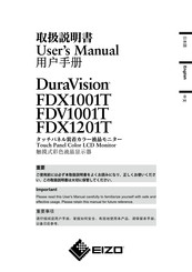 Eizo DURAVISION FDX1201T User Manual