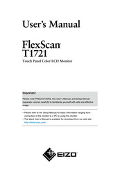 Eizo FLEXSCAN T1721 User Manual