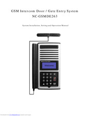 Sentry NC-GSMDE263 System Installation, Setting And Operation Manual
