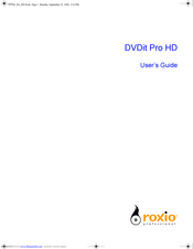 Roxio DVDit Pro HD User Manual