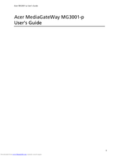 Acer MG3001-p User Manual