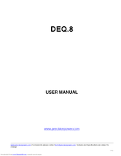 Precision Power DEQ.8 User Manual