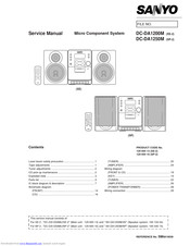 Sanyo DC-DA1200M (XE-2); DC-DA1250M (SP-2) Service Manual