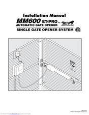 Mighty Mule Mighty Mule MM600 ET-PRO Installation Manual