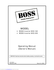 Boss MIG 200 Operating Manual