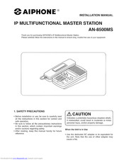Aiphone AN-8500MS Installation Manual