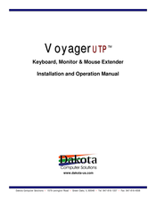 Dakota Computer Solutions VoyagerUTP Installation And Operation Manual