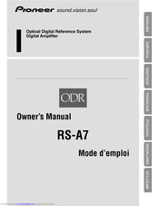 Pioneer ODR RS-A7 Owner's Manual