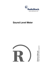 Radio Shack Sound Level Meter Owner's Manual