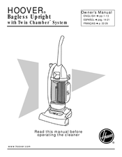 Hoover Bagless Upright Vacuum Cleaner Owner's Manual