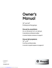 GE Monogram ZGU366L Owner's Manual