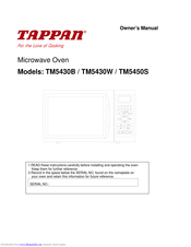Tappan TM5430B Owner's Manual