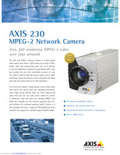 Axis AXIS 230 Specifications