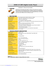 Shiro DY Specifications