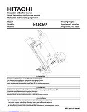Hitachi N2503AF Instruction And Safety Manual