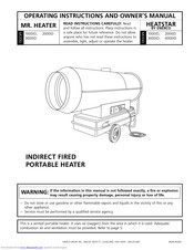 Mr.Heater Mr. Heater 1000ID Operating Instructions And Owner's Manual