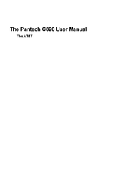 Pantech AT&T C820 User Manual