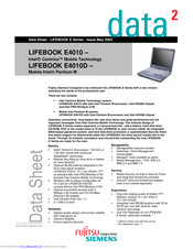 Fujitsu Lifebook E4010D Datasheet