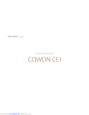 Cowon CE1 User Manual