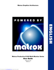 Matrox Productiva G100 User Manual