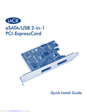 LaCie eSATA/USB 2-in-1 Quick Install Manual