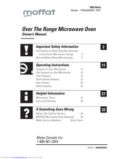 Moffat TVM1635BPC Owner's Manual