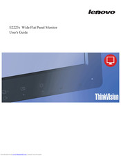 Lenovo ThinkVision E2223s User Manual