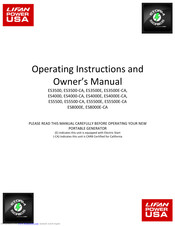 LIFAN	 Power USA ES8000E Operating Instructions And Owner's Manual