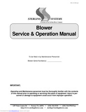 Sterling Systems Blower Service & Operation Manual