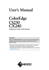 Eizo ColorEdge CX240 User Manual