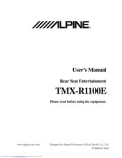 Alpine TMX-R1100E User Manual