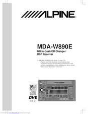 Alpine MDA-W890E Owner's Manual