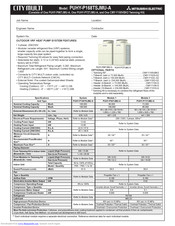 Mitsubishi Electric City Multi PUHY-P72TJMU-A Datasheet