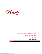 Rosewill RC-223 User Manual