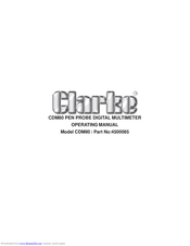 Clarke CDM80 Operating Manual