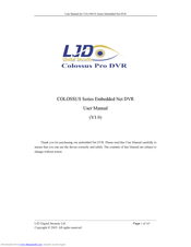 LJD Digital Security Colossus Pro User Manual
