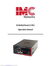 IMC Networks IE-MediaChassis/2-DC Operation Manual