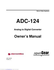 Sierra ADC-124 Owner's Manual