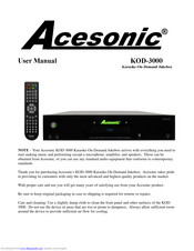 Acesonic KOD-3000 User Manual