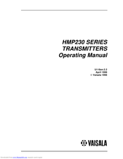 Vaisala HMP230 SERIES Operating Manual