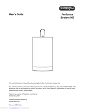 Potterton Performa System HE User Manual
