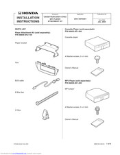 Honda 2005 ODYSSEY Installation Instructions Manual