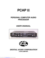 Digital Audio Corporation PCAP II User Manual