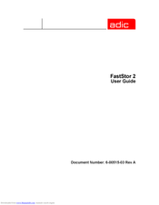 ADIC FastStor 2 User Manual