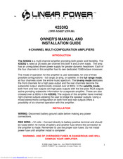 Linear Power 4253IQ Owner's Manual And Installation Manual