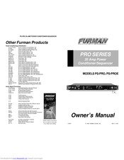 Furman PS-PRO Owner's Manual