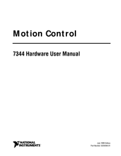 National Instruments Motion Control 7344 User Manual