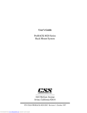 CSS Laboratories ProRACK 8020 Series User Manual