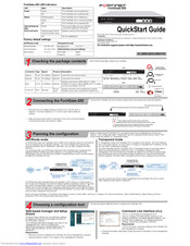 Fortinet FortiGate-200 Quick Start Manual