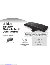 Uniden BTSC1500 Owner's Manual